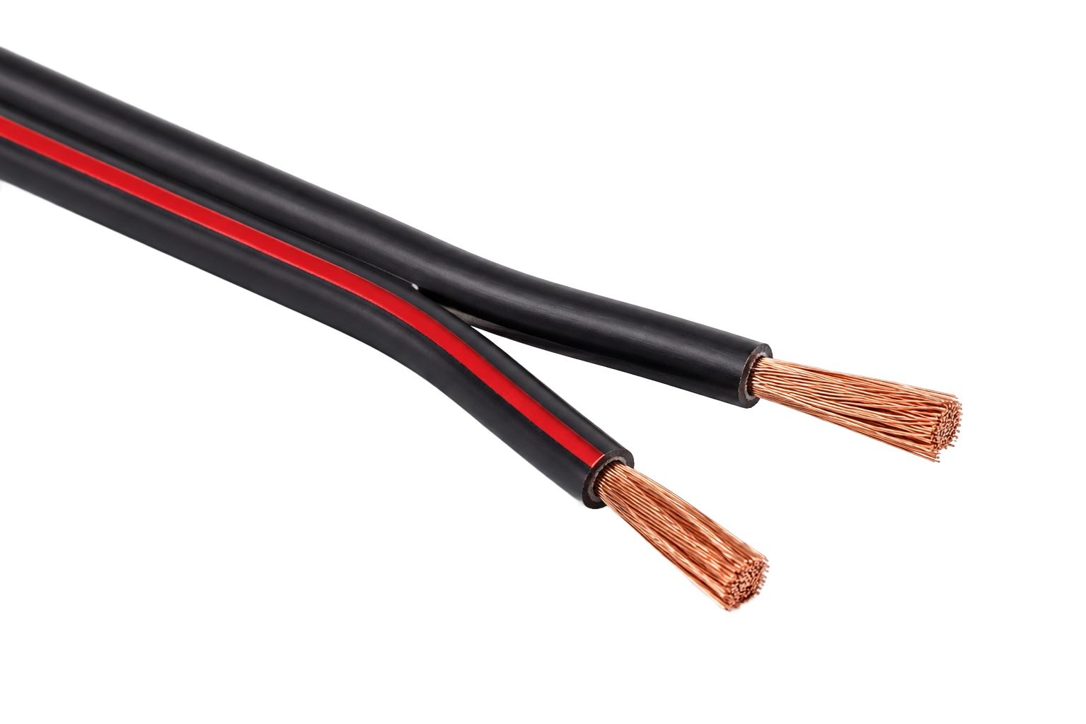 Plochý kabel 2x0,75mm černý PVC  izolace